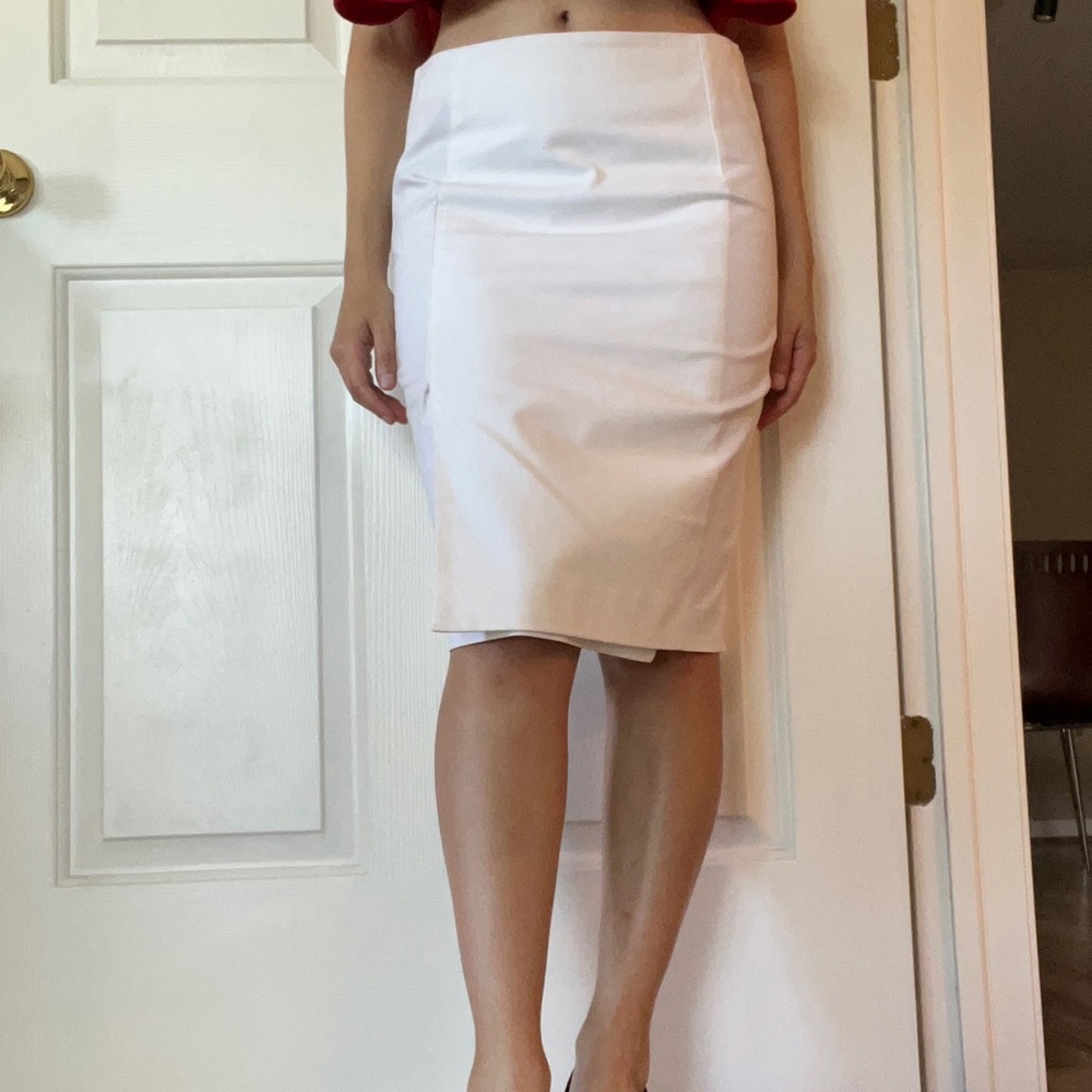 Emporio Armani origami white pencil skirt